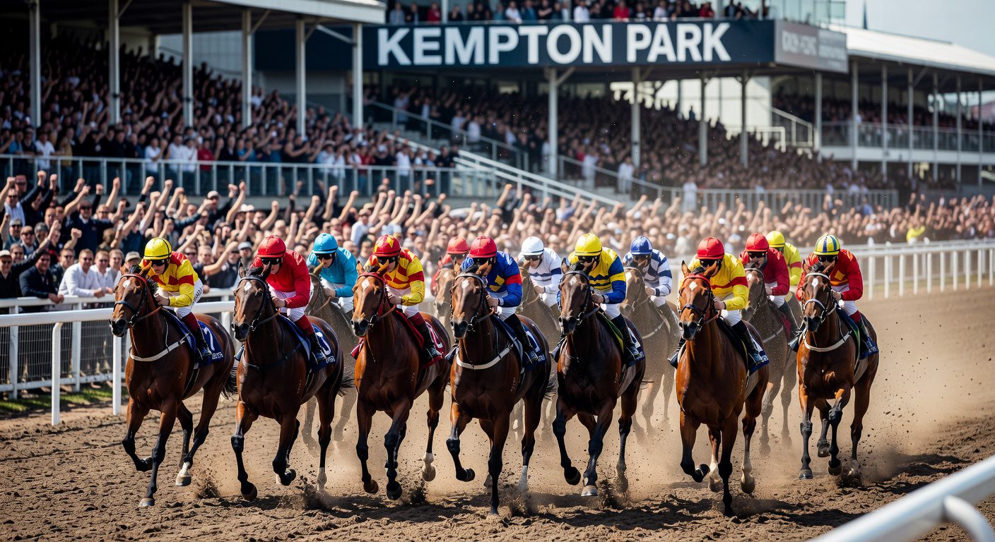 kempton park horse racing Plan your 2026 Kempton Park horse racing visit with our complete guide: Christmas Festival dates, jump & flat racing info, Sunbury-on-Thames attractions, and exclusive MB Coach Hire minibus & coach rental offers for stress-free group travel.
